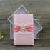 Cheap Silk Boxes Wedding Invitations Wholesale in Pink